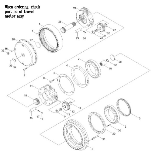 39QB-42100 TRAVEL REDUCTION GEARBOX for R480-9 excavator part