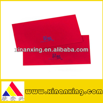 the red paper envelope for wedding invitations