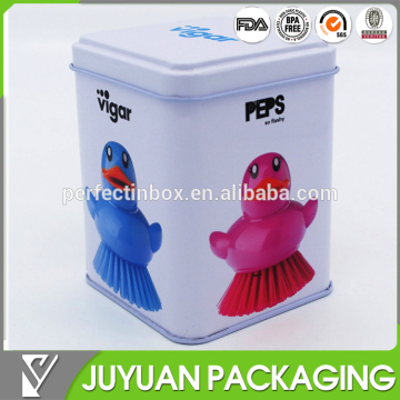 square shape metal cookie tin box /cookie tin jar