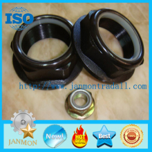 Customize Hexangular Self-Locking Nut With Nylon,Nylon lock nuts,Zinc plated lock nut,Black hex lock nut