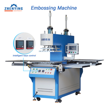 3D Silicone Logo Embossing Textile Fabric Embossing Machine
