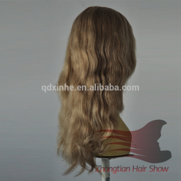 22inch unprocessed mongolian hair blonde jewish human hair lace front wig