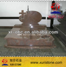 Hot sale celtic cross double design multicolor red granite Headstones