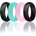 Bandas de casamento de borracha de silicone acessível personalizado