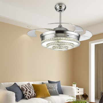 42inch ceiling fans with light crystal led chandelier