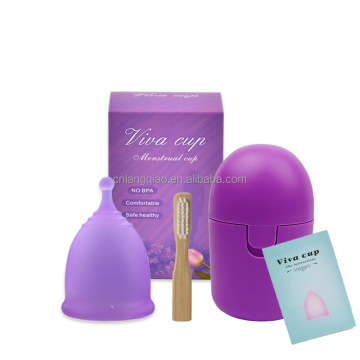Menstrual Cup Bag and Sterilizer - 8 Colors Silicone Folding Menstrual Cup on Sale