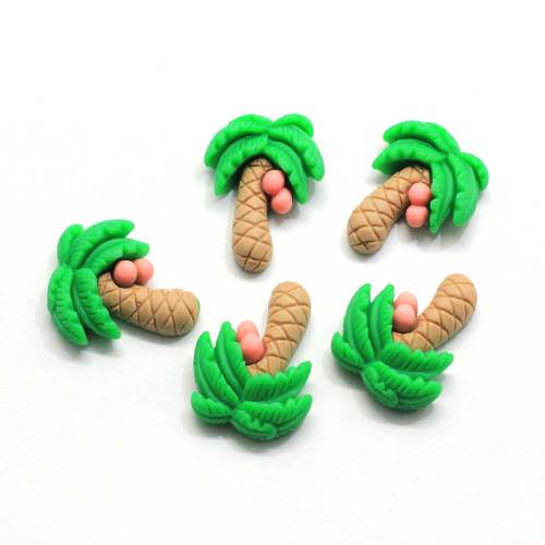 Hot Selling Coconut Tree Shaped Leuke Resins Plaksteen Cabochon Slime Handgemaakte Craft Decor Kralen Slaapkamer Speelgoed Decoratie