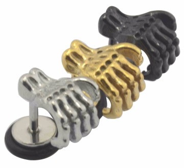 surgical steel earring studs fashion stud earrings men stainless steel with crystal ear stud piercing