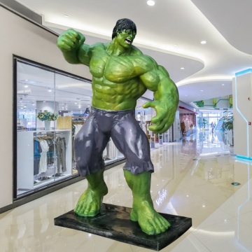 Modern marvel sculpture fiberglass Incredible Hulk statue