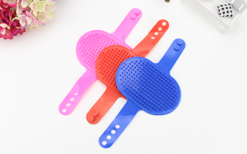 New Qualified Pet Dog Cat Bath Brush Comb Rubber Glove Hair Fur Grooming Massaging Massage Mit pet shower dog brush M0060