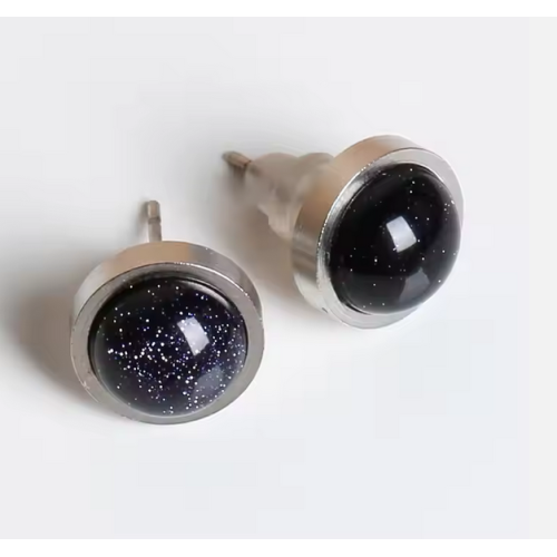 天然老虎眼立式耳环