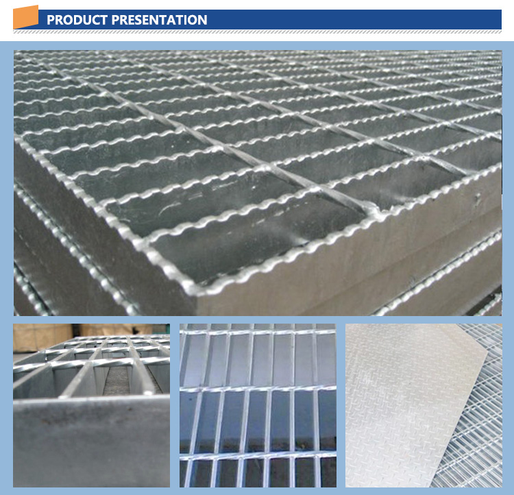 Twisted bar Heavy duty galvanized steel grating for platform