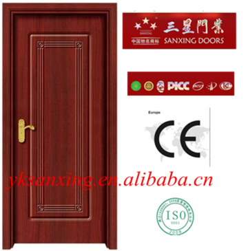 Swing PVC door MDF door without glass