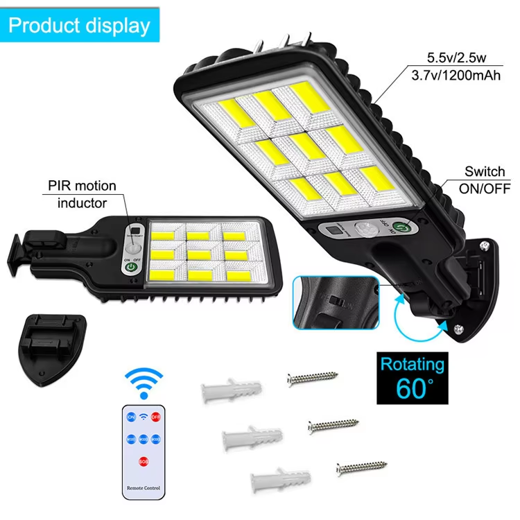 Outdoor Solar Garden Light with Motion Sensor and Remote Control