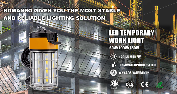 Top sale indoor outdoor work light 60W 100W 150W temporary construction lighting products