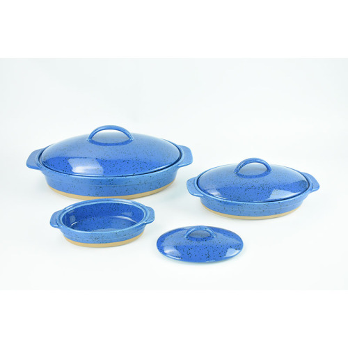 Bakeware oval form keramisk bakform med handtag