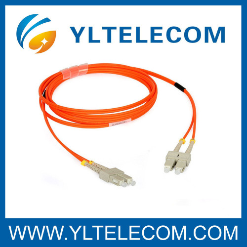Temperatur Tinggi SC DX 62.5 / 125 Kabel Fiber Optic Patch Untuk Jaringan Telekomunikasi