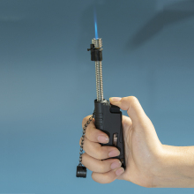 Outdoorsman's Essential: Flexible Neck, Refillable Butane Camping & Sports Torch Lighter with Jet Flame