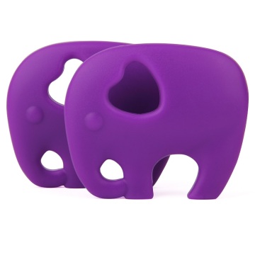 Elephant Shaped Soft Plastic Baby Teether Food Grade Silicone Elephant Shaped Baby Teether