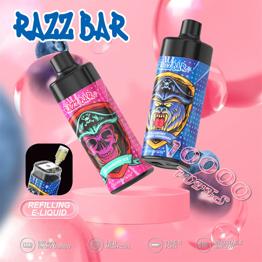 RAZZ BAR 10000 PUFFS 12 RAZZ BAR 10000 PUFFS 12