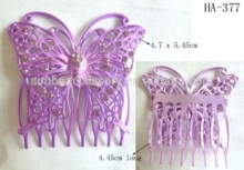 hair comb/metal hair comb/butterfly hair comb/rhinestones hair comb/tooth comb/hair accessories/hair jewelry