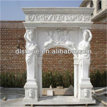 White Marble Fireplace Cheap Fireplaces Mantel