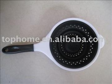 Silicone foldable colander