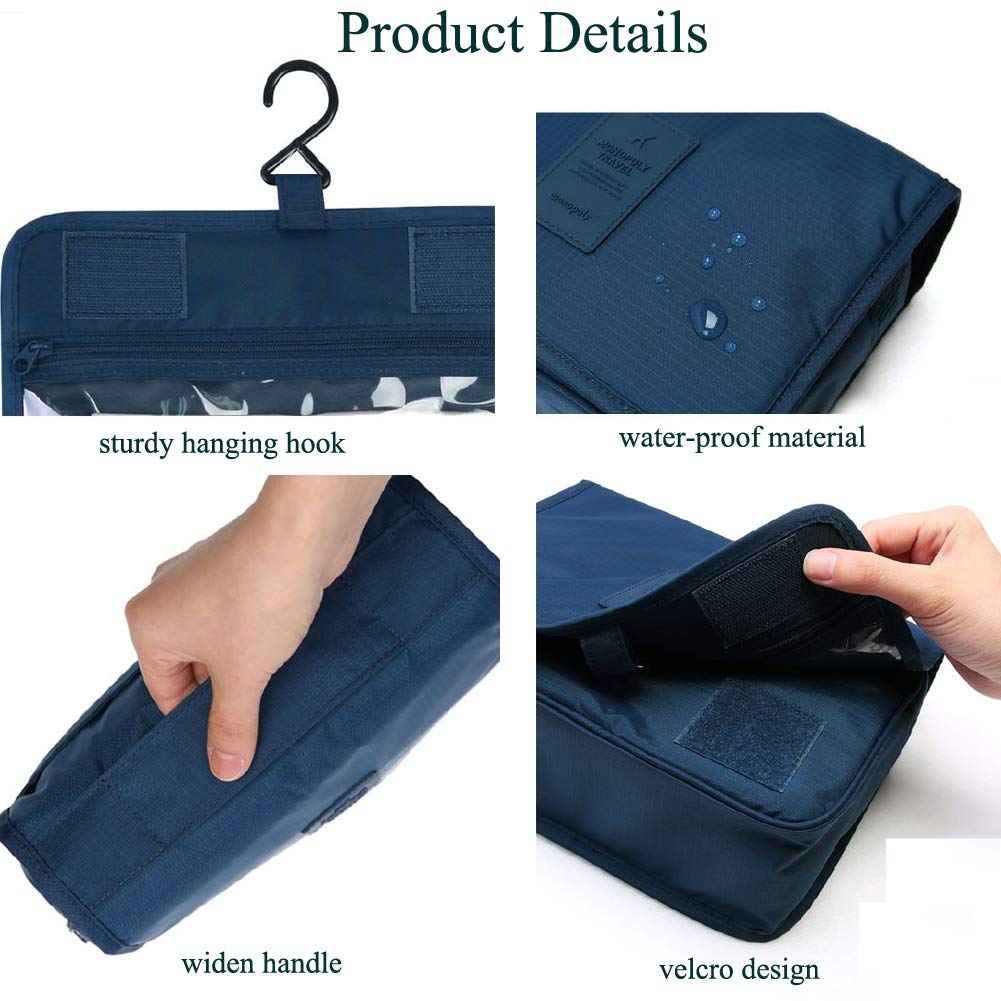 Hanging Toiletry Bag Waterproof Cosmetic Organizer Large Makeup Pouch Low MOQ