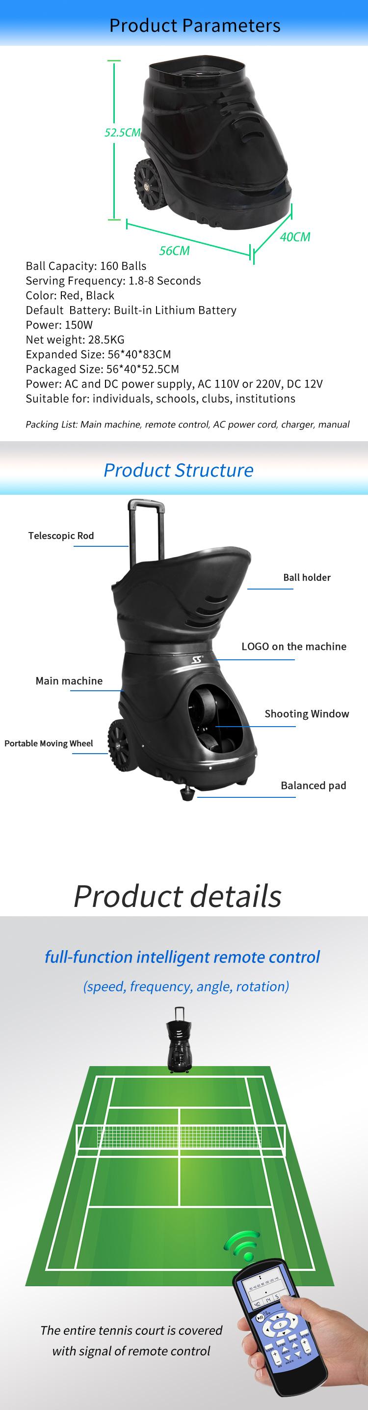 Máquina de lanzador de pelota de tenis barato automático