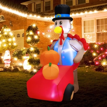 Best Price Thanksgiving Turkey Inflatable Decorations with LED Lights