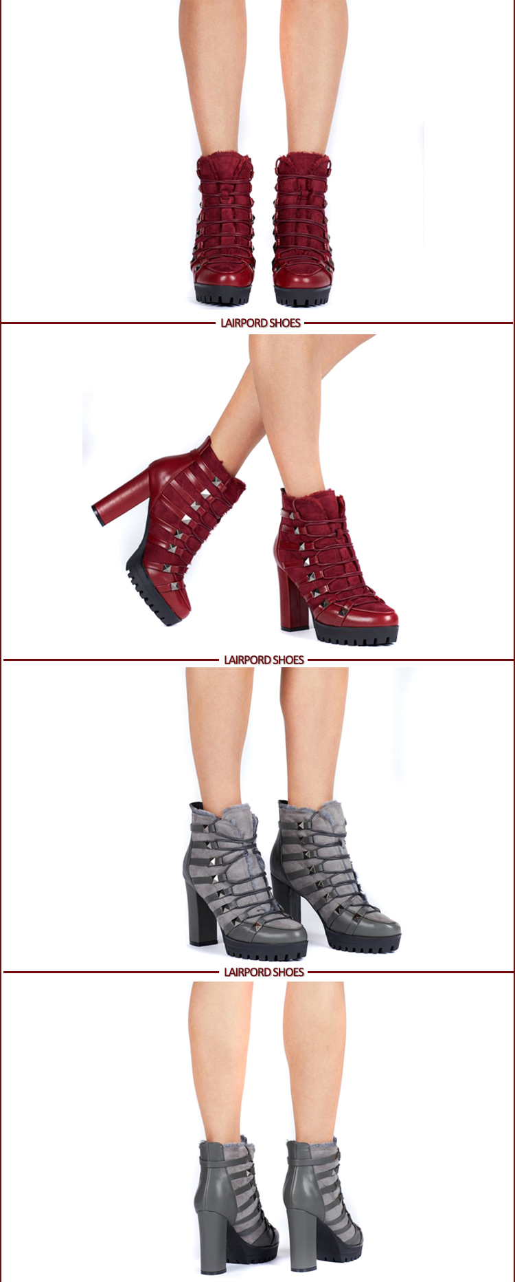 Women high heel ankle boots winter boots