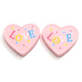 Romántico corazón de resina pastel letra amor Flatback cabujón comida artificial cuentas álbum de recortes Diy accesorio niñas horquilla piezas