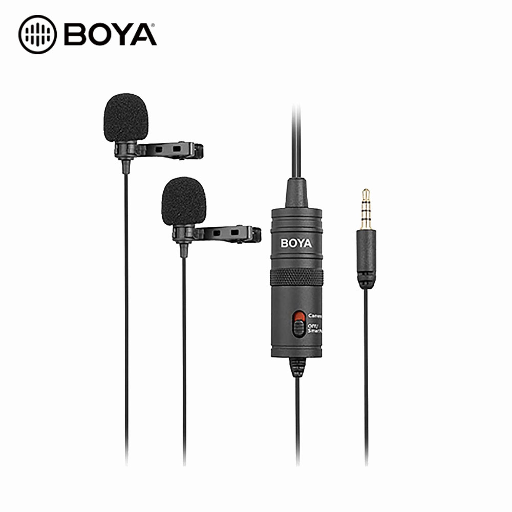 Hot selling BOYA BY-M1DM  Dual Omni-directional Lavalier Mic