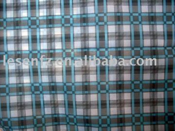 100% polyester checked fabric