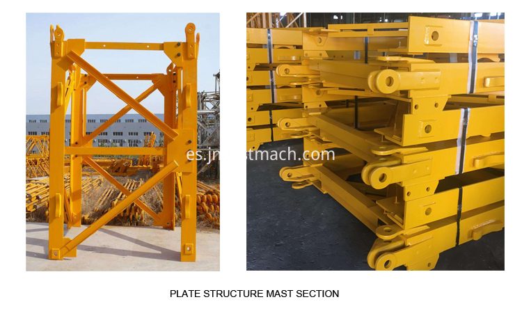 Secciones de asta de astillas Chip Mast Sections