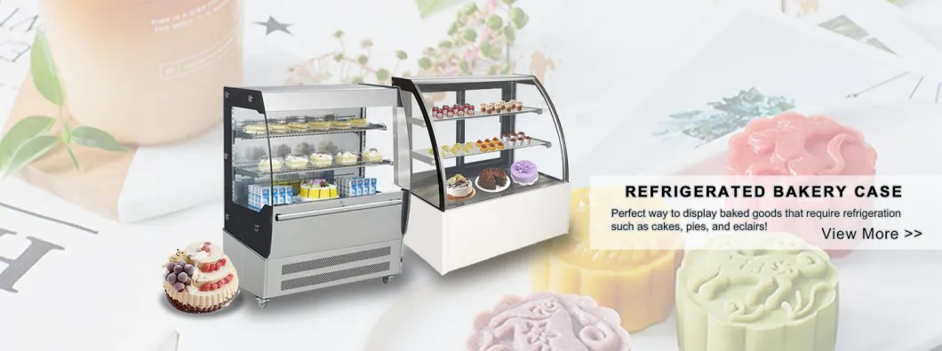 Glasses Display Cake Bakery Refrigerated Refrigerator Showcase Supermarket