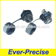 M25 USB Waterproof Connector Female to Female USB 2.0 USB 3.0 With Cover