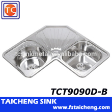90x90cm Corner Sink Kitchen with Fancy Design