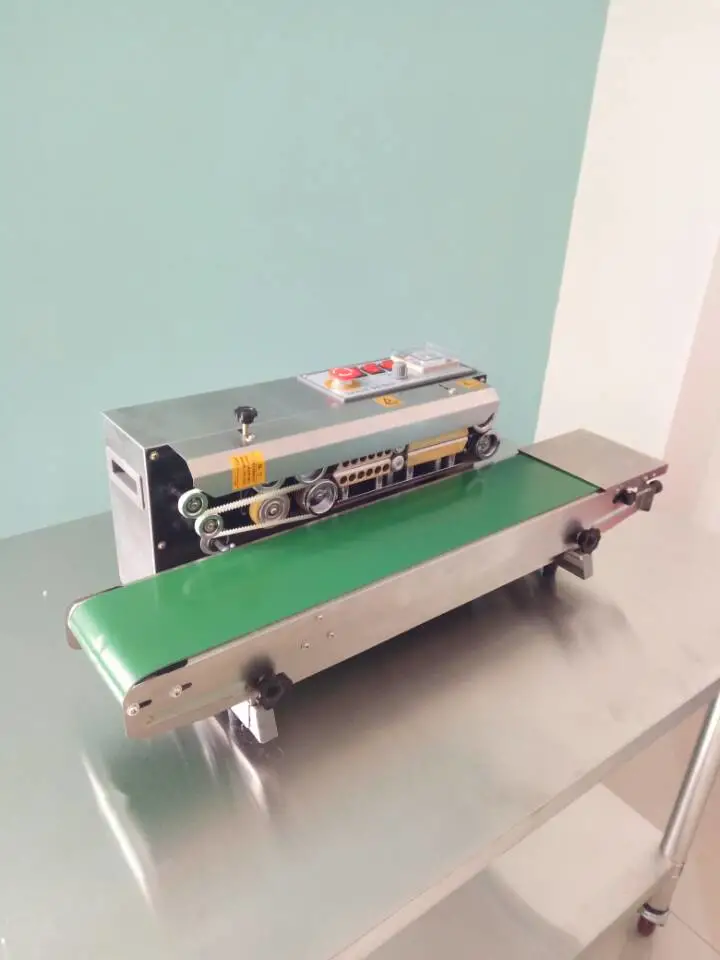 Automatic Horizontal Continuous Band Sealing Sealer Machine Fr900 for Aluminum Foil Plastic Bag