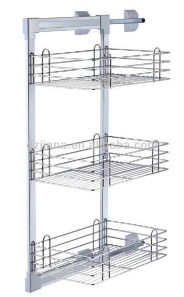 Jayna Three-layer Wire clothing Storage Basket for closet