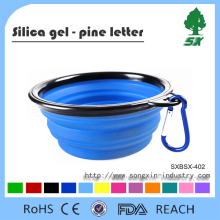 BPA Free Stable Collapsible Silicone Foldable Pet Bowl Pet Food Bowl