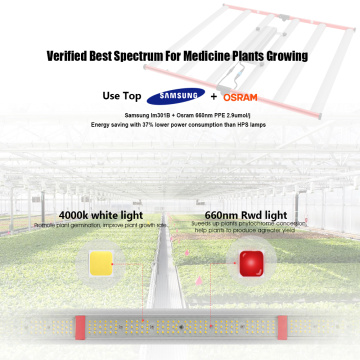 Venda por atacado de 600 W dobrável LED para cultivo em barra de horticultura