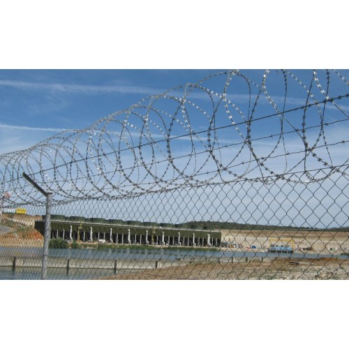 Galvanized Security Fencing Razor Barbed Wire Fence