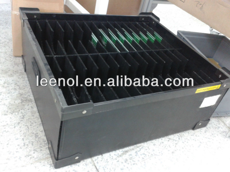 Antistatic plastic ESD corrugated Sheet box for electronics components