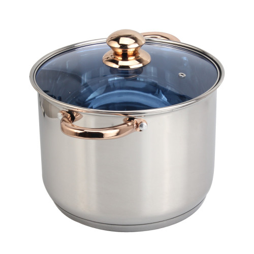 Stainless Steel Sauce Pot with Glass Lid Stockpot