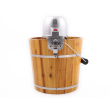 4 Qt Two-in-One Wooden Bucket Frozen Fruit Mix Home & Outdoor Ice Cream Maker with 120/220V US/EU Plug