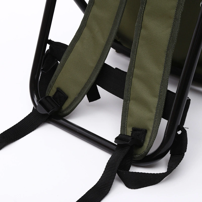 Factory Customized Large Capacity Outdoor Folding Backpack Chair Hiking Camping Multi-Function Backpack Sports Chair Fishing Bag