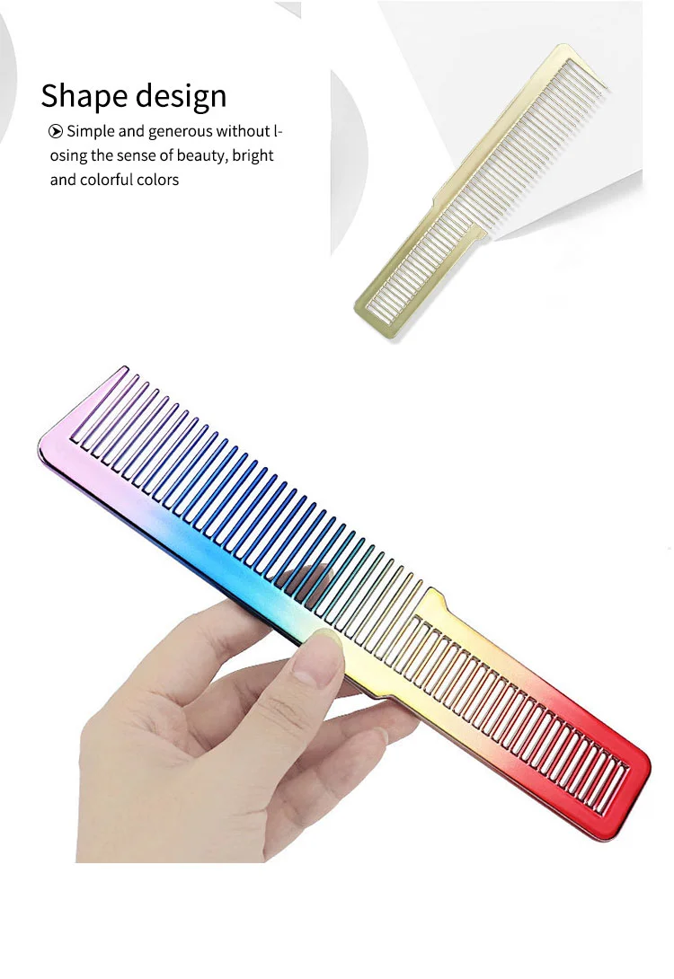 Rainbow Color Wholesale New Design Hair Comb for Salon Barber Hair Beauty Combing Hair Comb