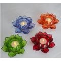 Glass Lotus Tea Light Holder