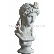 Famous stone bust hand carved antique marble roman man antinous marble bust